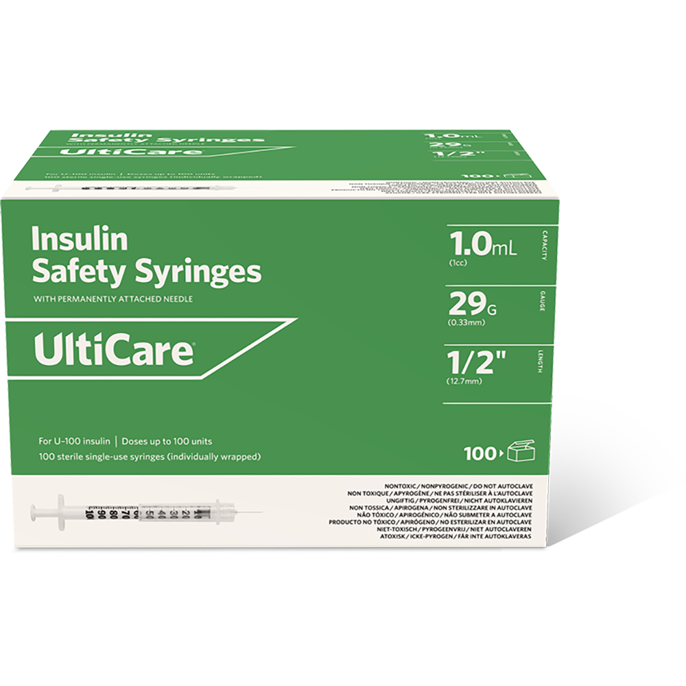 UltiCare U-100 Insulin Safety Syringes