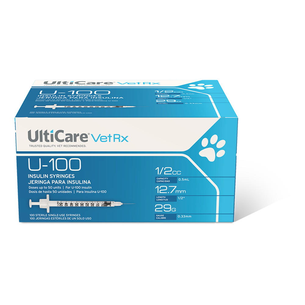 UltiCare VetRx U-100 Insulin Syringes