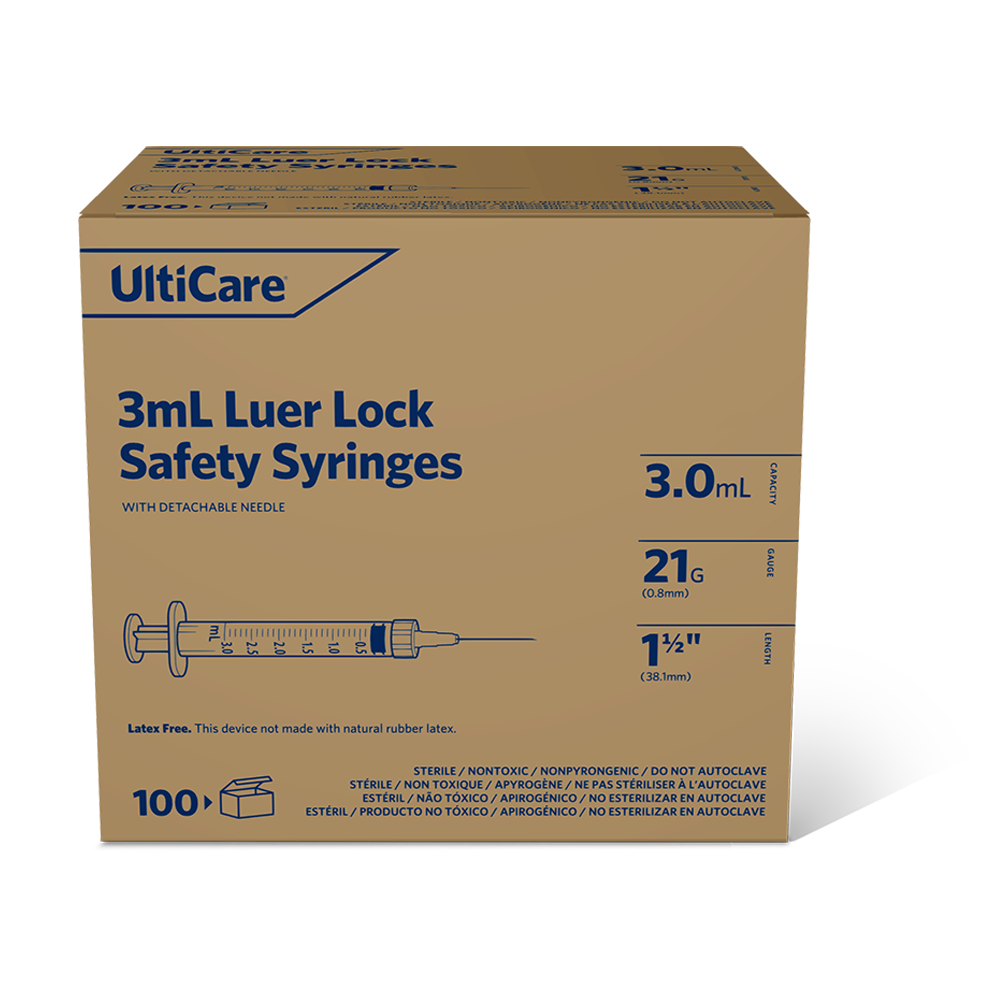 UltiCare 3mL Safety Syringes
