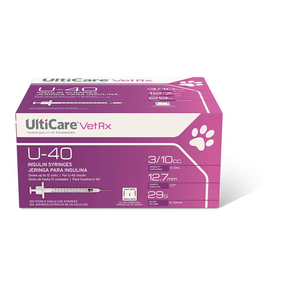 UltiCare VetRx U-40 Insulin Syringes