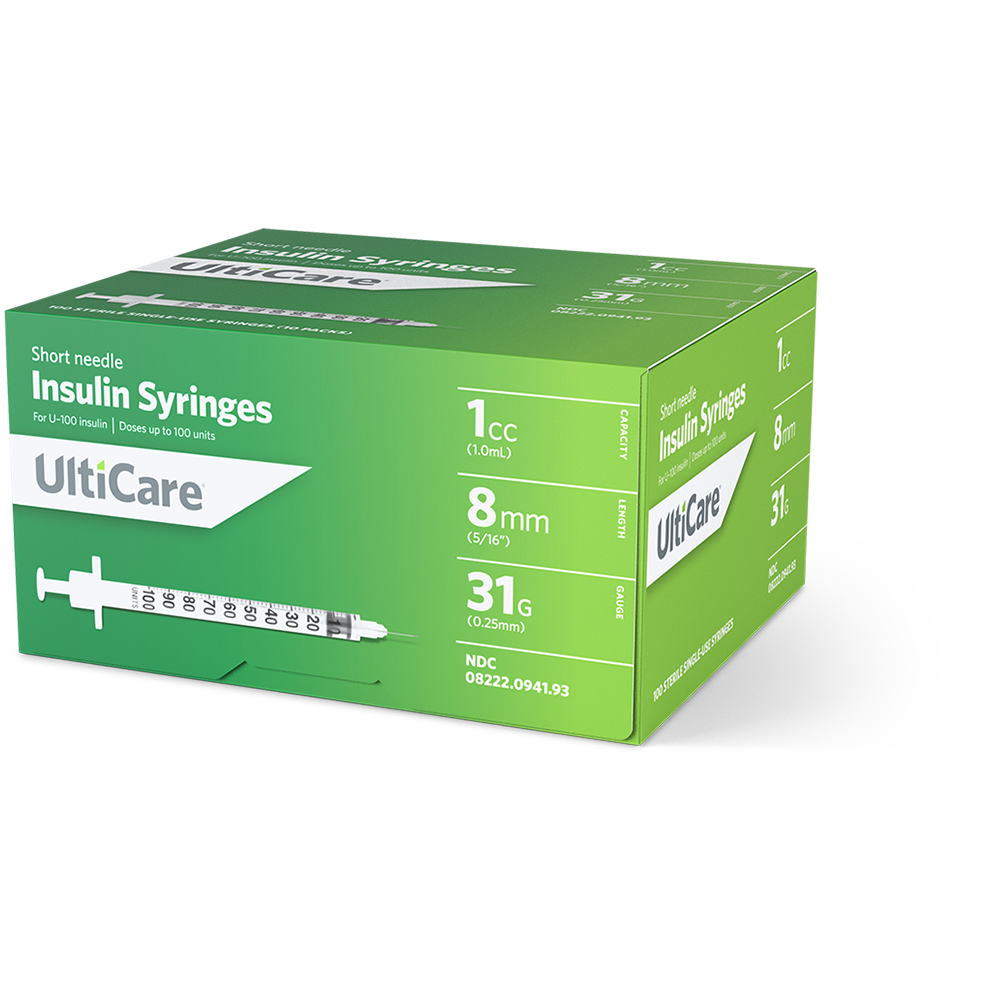 Ulticare U 100 Insulin Syringes 1 Ml Cc 8mm 5 16 X Ultimed Inc